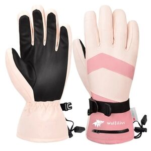 Wolfilist Waterproof Ski Gloves 3M Windproof Snowboard, Warm. Large